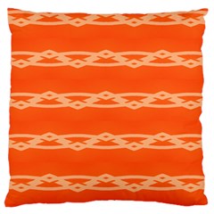 Pattern Orange Standard Flano Cushion Case (two Sides)