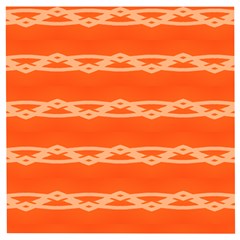 Pattern Orange Wooden Puzzle Square