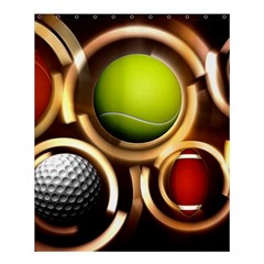 Sport Ball Tennis Golf Football Shower Curtain 60  X 72  (medium)  by HermanTelo