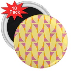 Yellow Pink 3  Magnets (10 Pack) 