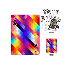 Abstract Blue Background Colorful Pattern Playing Cards 54 Designs (mini) by HermanTelo