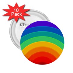 Rainbow Background Colorful 2 25  Buttons (10 Pack)  by HermanTelo