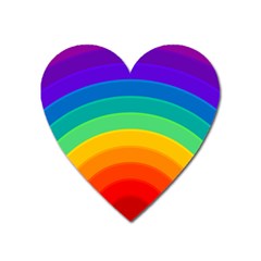 Rainbow Background Colorful Heart Magnet