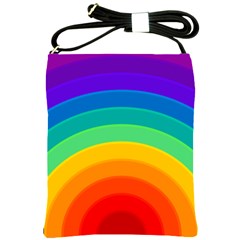 Rainbow Background Colorful Shoulder Sling Bag by HermanTelo