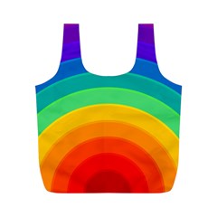 Rainbow Background Colorful Full Print Recycle Bag (m) by HermanTelo