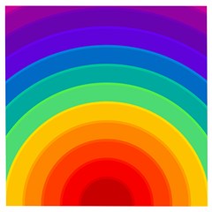 Rainbow Background Colorful Wooden Puzzle Square by HermanTelo