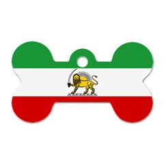 State Flag Of The Imperial State Of Iran, 1907-1979 Dog Tag Bone (two Sides) by abbeyz71