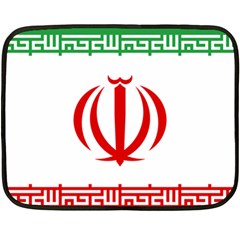 Vertical Flag Of Iran Fleece Blanket (mini) by abbeyz71