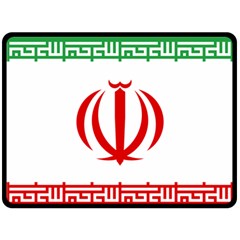 Vertical Flag Of Iran Double Sided Fleece Blanket (large)  by abbeyz71