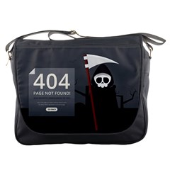 404 Page Error Skull Messenger Bag by trulycreative