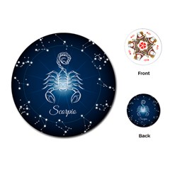 Scorpio Zodiac Playing Cards Single Design (round) by trulycreative