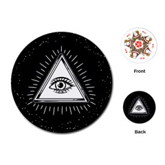 All Seeing Eye Playing Cards Single Design (round) by trulycreative