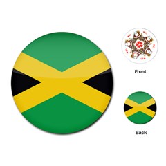Jamaican Flag Playing Cards Single Design (round) by trulycreative