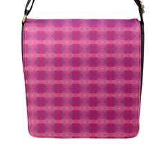 Pink Flap Closure Messenger Bag (l)