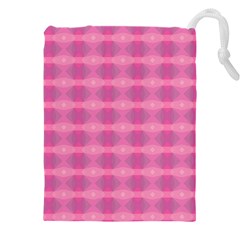 Pink Drawstring Pouch (4xl) by HermanTelo