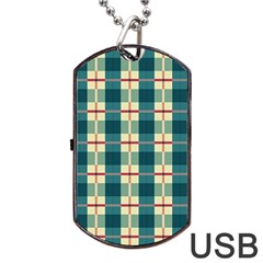 Pattern Texture Plaid Grey Dog Tag Usb Flash (two Sides) by Mariart