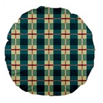 Pattern Texture Plaid Grey Large 18  Premium Round Cushions Front