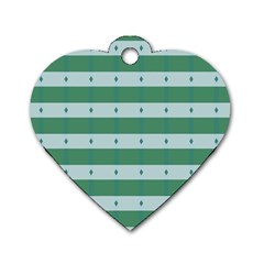 Pattern Triangle Dog Tag Heart (one Side) by Alisyart