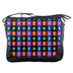 Squares Spheres Backgrounds Texture Messenger Bag by HermanTelo