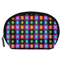 Squares Spheres Backgrounds Texture Accessory Pouch (large)