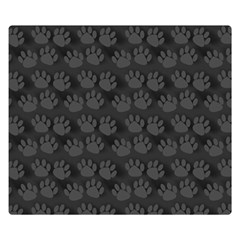 Pattern Texture Feet Dog Grey Double Sided Flano Blanket (small) 