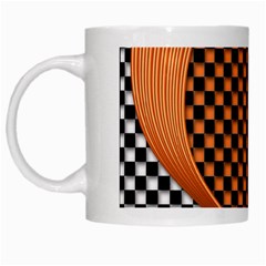 Heart Chess Board Checkerboard White Mugs