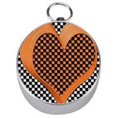 Heart Chess Board Checkerboard Silver Compasses