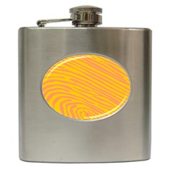 Pattern Texture Yellow Hip Flask (6 Oz) by HermanTelo