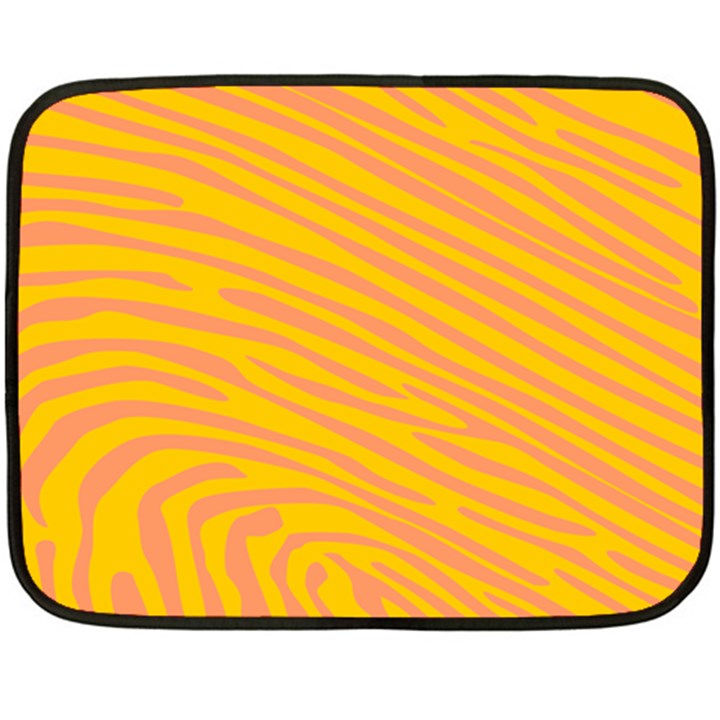 Pattern Texture Yellow Double Sided Fleece Blanket (Mini) 