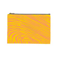 Pattern Texture Yellow Cosmetic Bag (large) by HermanTelo
