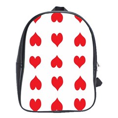 Heart Red Love Valentines Day School Bag (xl)