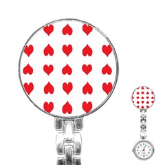 Heart Red Love Valentines Day Stainless Steel Nurses Watch by HermanTelo