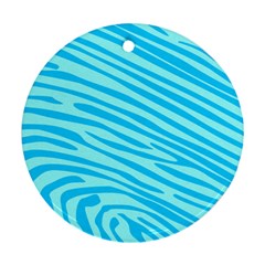 Pattern Texture Blue Ornament (Round)