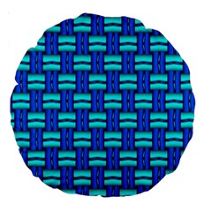 Pattern Graphic Background Image Blue Large 18  Premium Round Cushions by HermanTelo