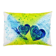Heart Emotions Love Blue Pillow Case (two Sides) by HermanTelo