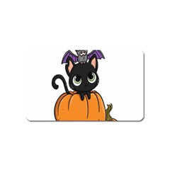 Halloween Cute Cat Magnet (name Card) by HermanTelo