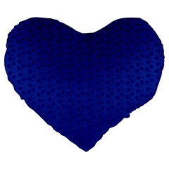 Background Polka Blue Large 19  Premium Heart Shape Cushions by HermanTelo