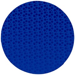 Background Polka Blue Wooden Puzzle Round