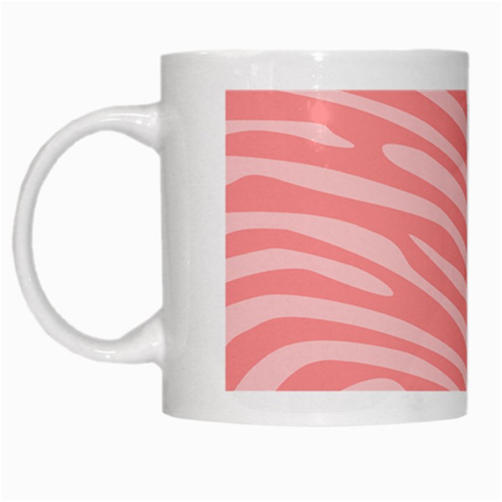 Pattern Texture Pink White Mugs