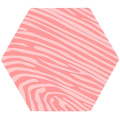 Pattern Texture Pink Wooden Puzzle Hexagon
