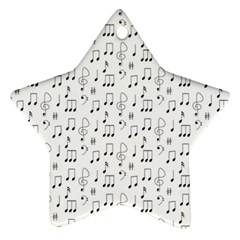 Music Notes Background Wallpaper Ornament (star) by HermanTelo