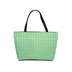 Background Polka Green Classic Shoulder Handbag by HermanTelo