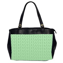 Background Polka Green Oversize Office Handbag (2 Sides) by HermanTelo