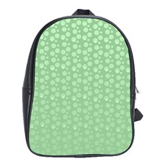 Background Polka Green School Bag (xl) by HermanTelo