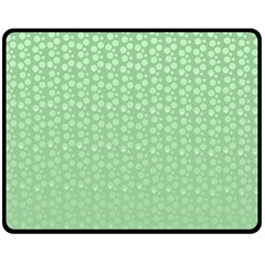 Background Polka Green Double Sided Fleece Blanket (medium)  by HermanTelo