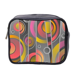 Abstract Colorful Background Grey Mini Toiletries Bag (two Sides)