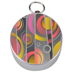 Abstract Colorful Background Grey Silver Compasses
