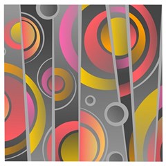 Abstract Colorful Background Grey Wooden Puzzle Square