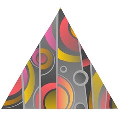 Abstract Colorful Background Grey Wooden Puzzle Triangle by HermanTelo