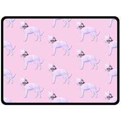 Dogs Pets Anima Animal Cute Double Sided Fleece Blanket (large)  by HermanTelo